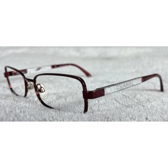 CHANEL Accessories - Chanel 2153 c.415 Marble Red Eyeglasses Collection Miroir Frames 53-16-135 Italy
